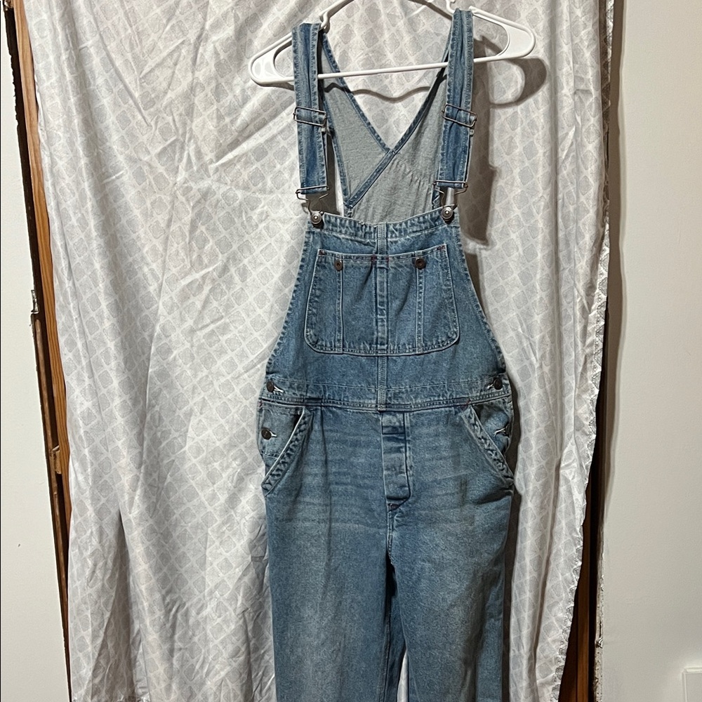 We The Free Blue Denim Jumpsuit